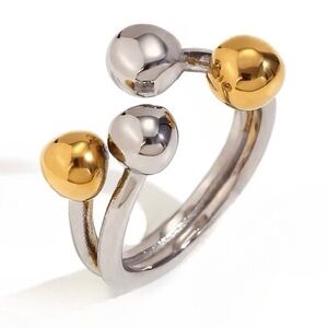 NEW ✨Elegant Two-Tone Silver and Gold Ring
Stainless Steel